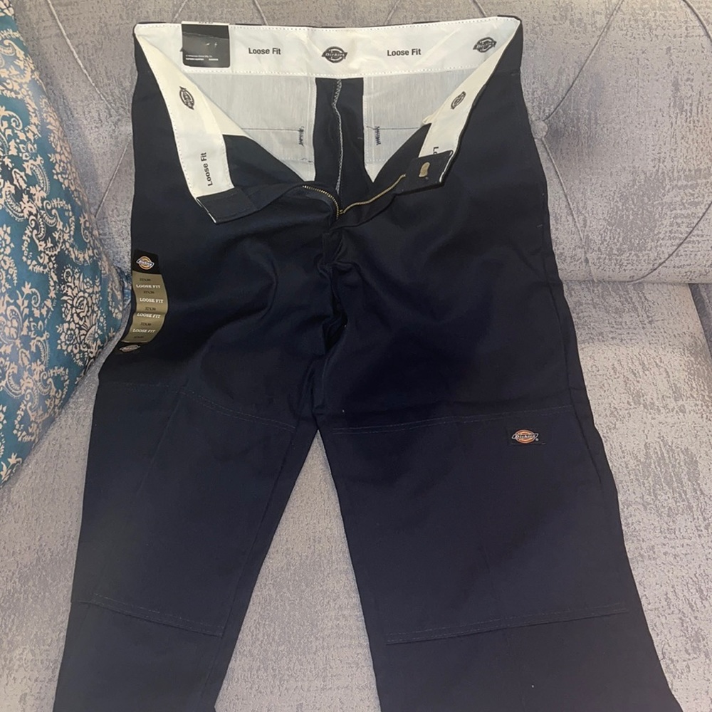 Trendy loose fit dickies pants.